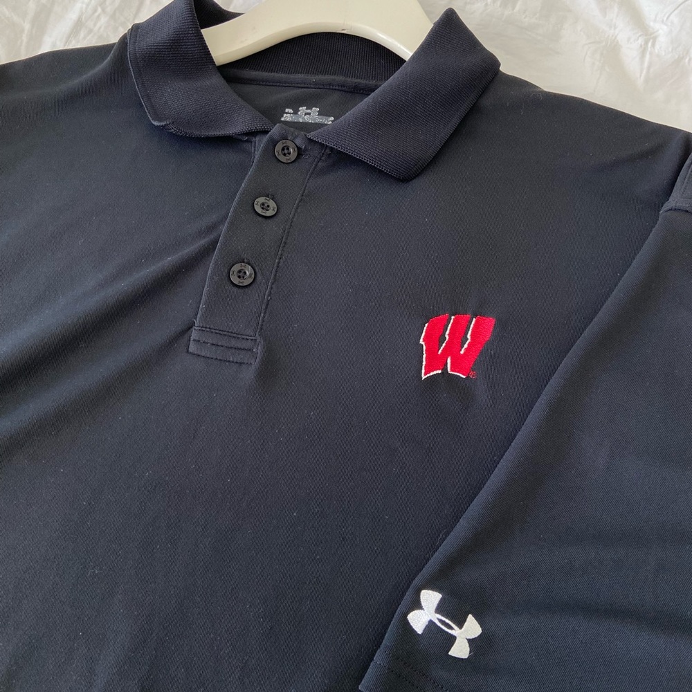 Under Armour black Badgers polo men’s